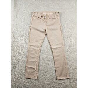 Banana Republic Jeans Women's Size‎ 28 Skinny Pink Denim Mid Rise Light Wash